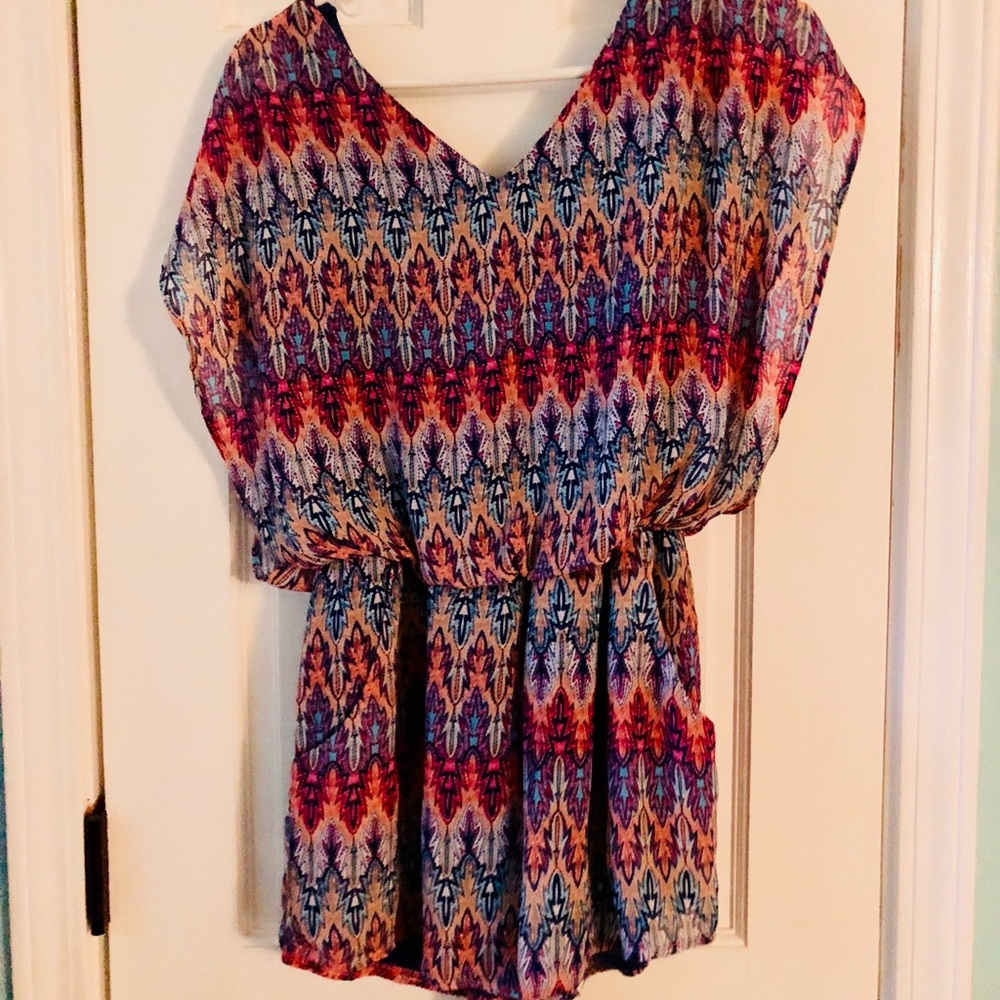 Romper- Pink, Blue, Gold.